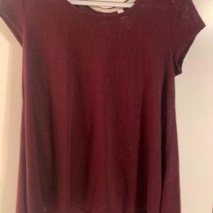 Women lace back maroon blouse size m